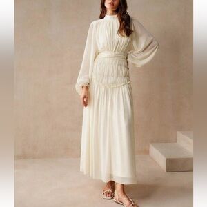 NWT Elegant Cream Maxi Dress
